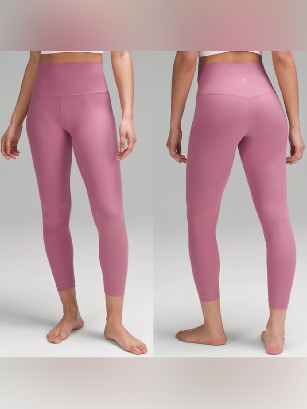 Lululemon Align Ribbed High-Rise Crop 23" Velvet Dust Size 6